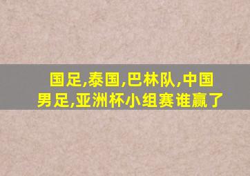 国足,泰国,巴林队,中国男足,亚洲杯小组赛谁赢了