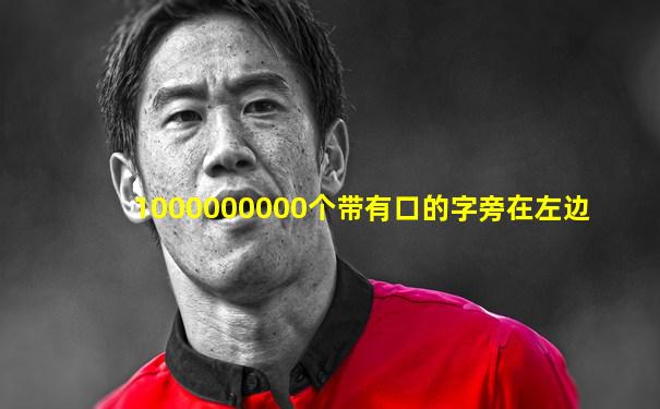 1000000000个带有口的字旁在左边